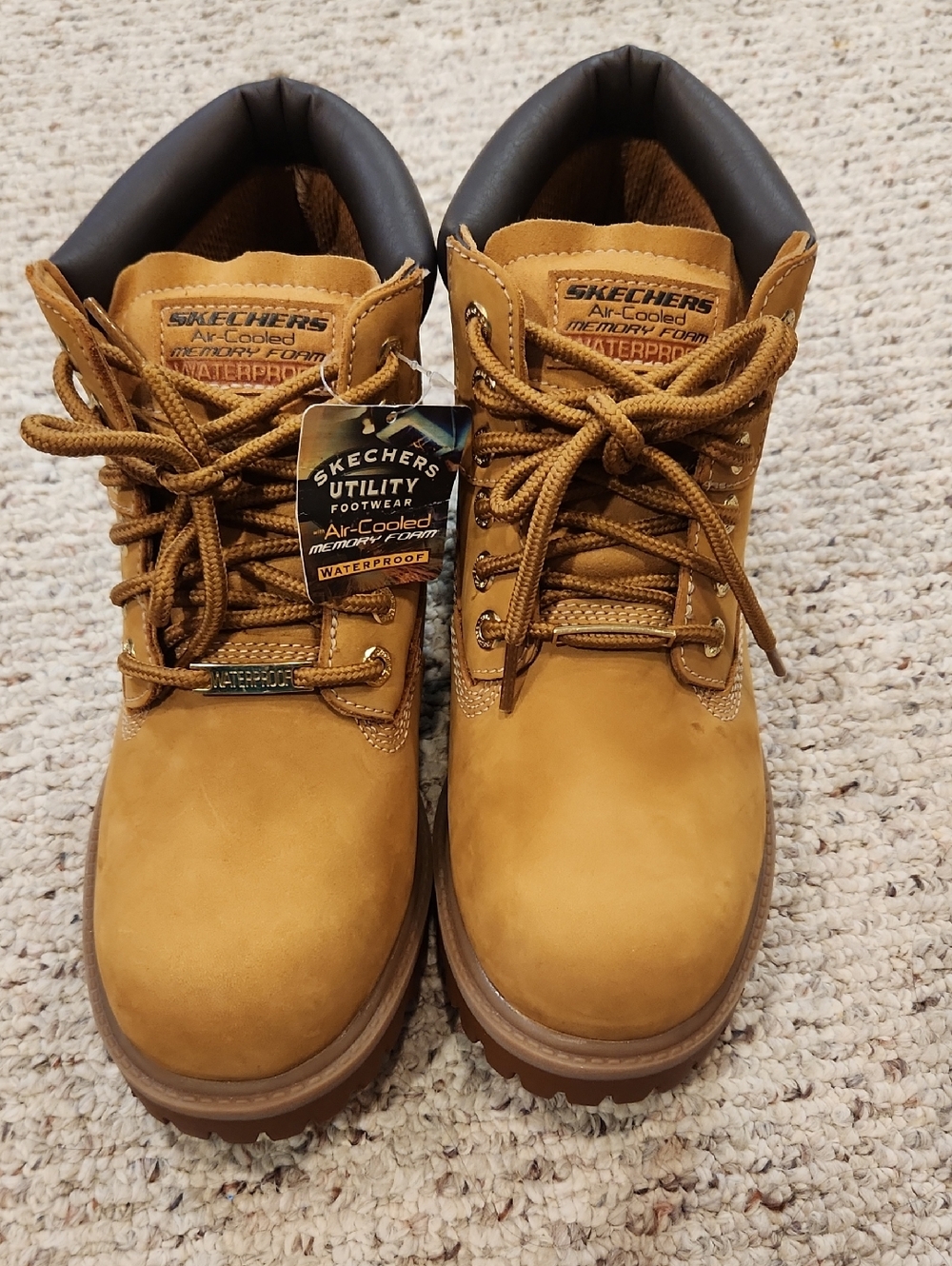 Skechers Men's Wheat Lace-Up Waterproof Work Boots NEW OOTB sz. 8